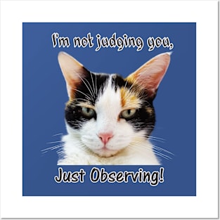 Cute Calico Cat with Attitude – Just Observing! Posters and Art